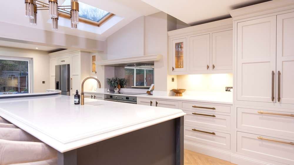 View of back wall of kitchen