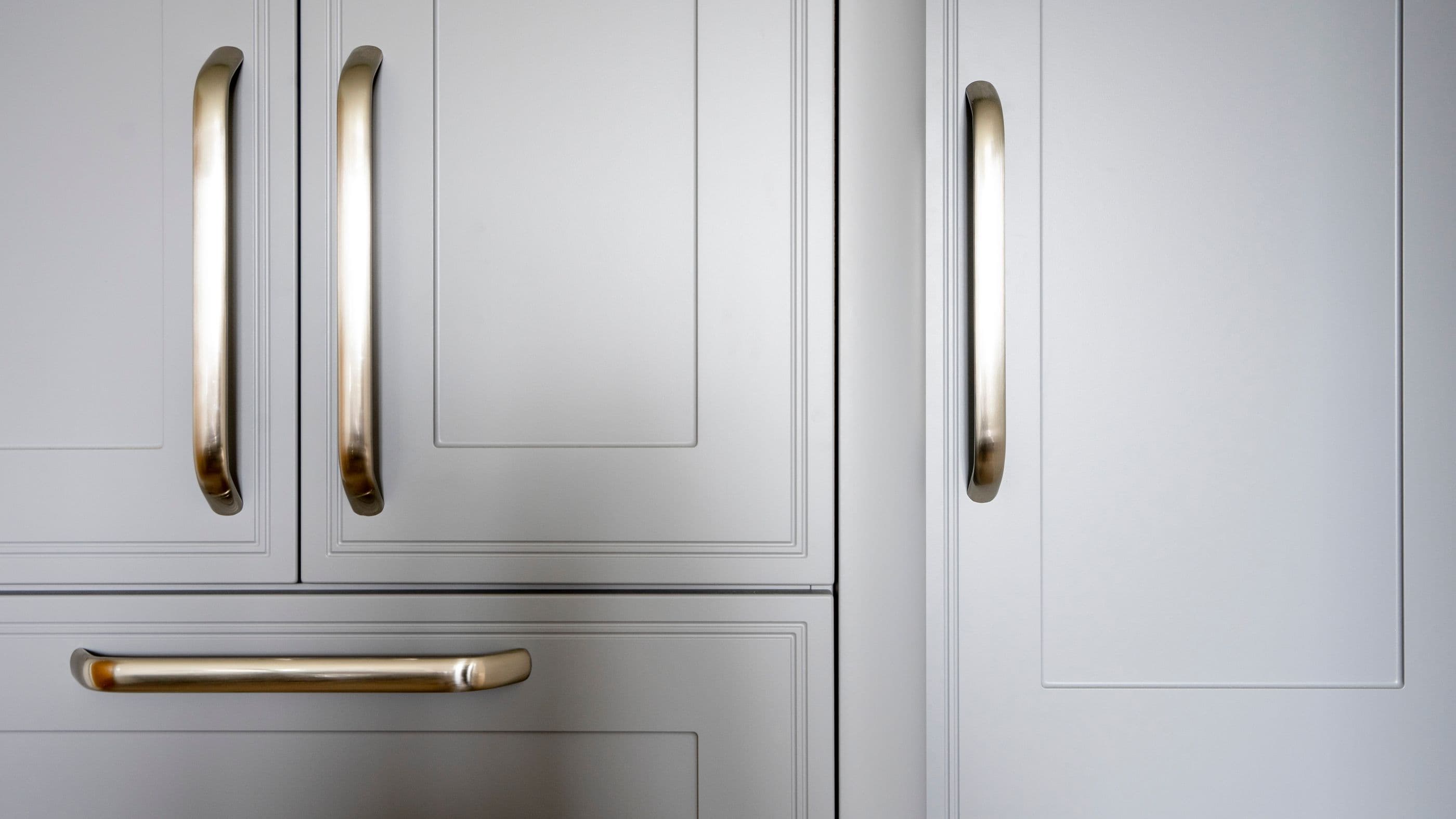 Detailed view of the door and handle design on this fitted wardrobe in Aughton, Liverpool.