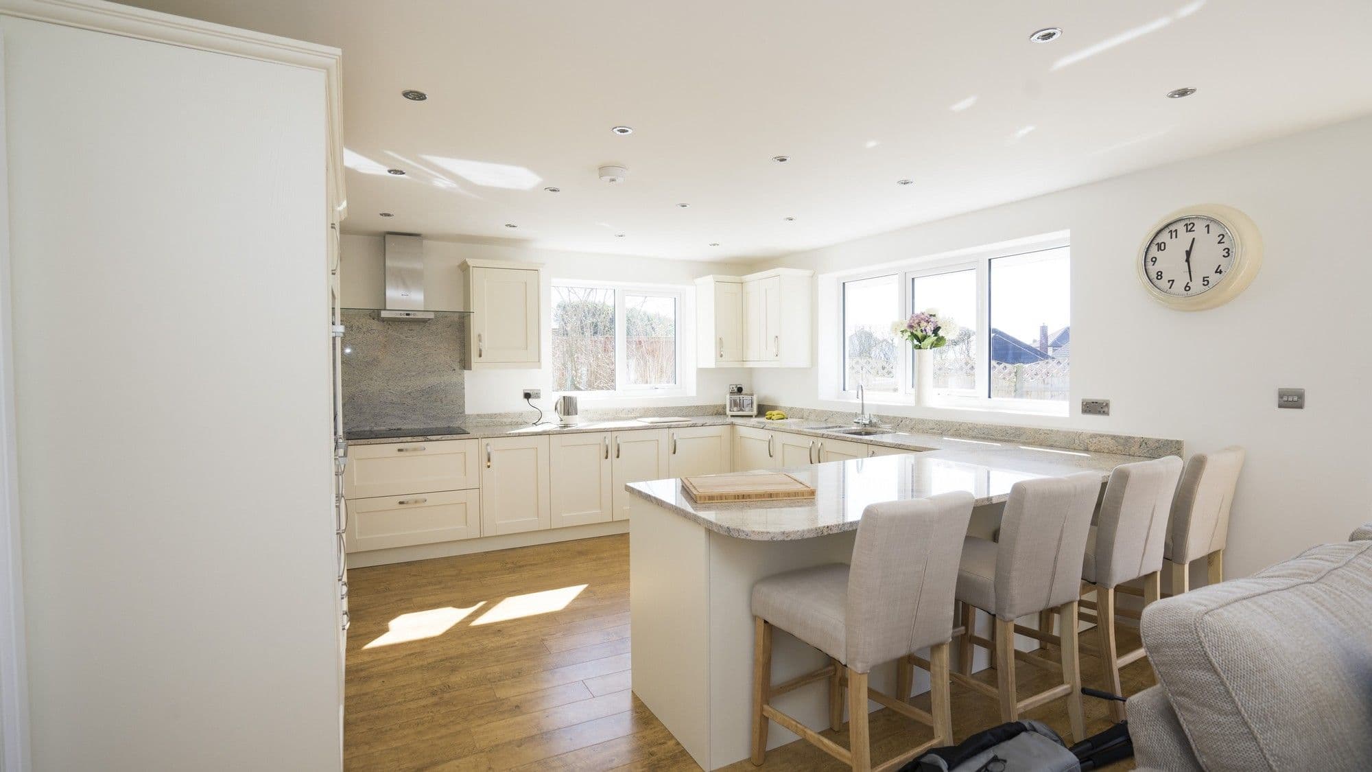 Alternative shot of this shaker kitchen in Maghull, Liverpool.