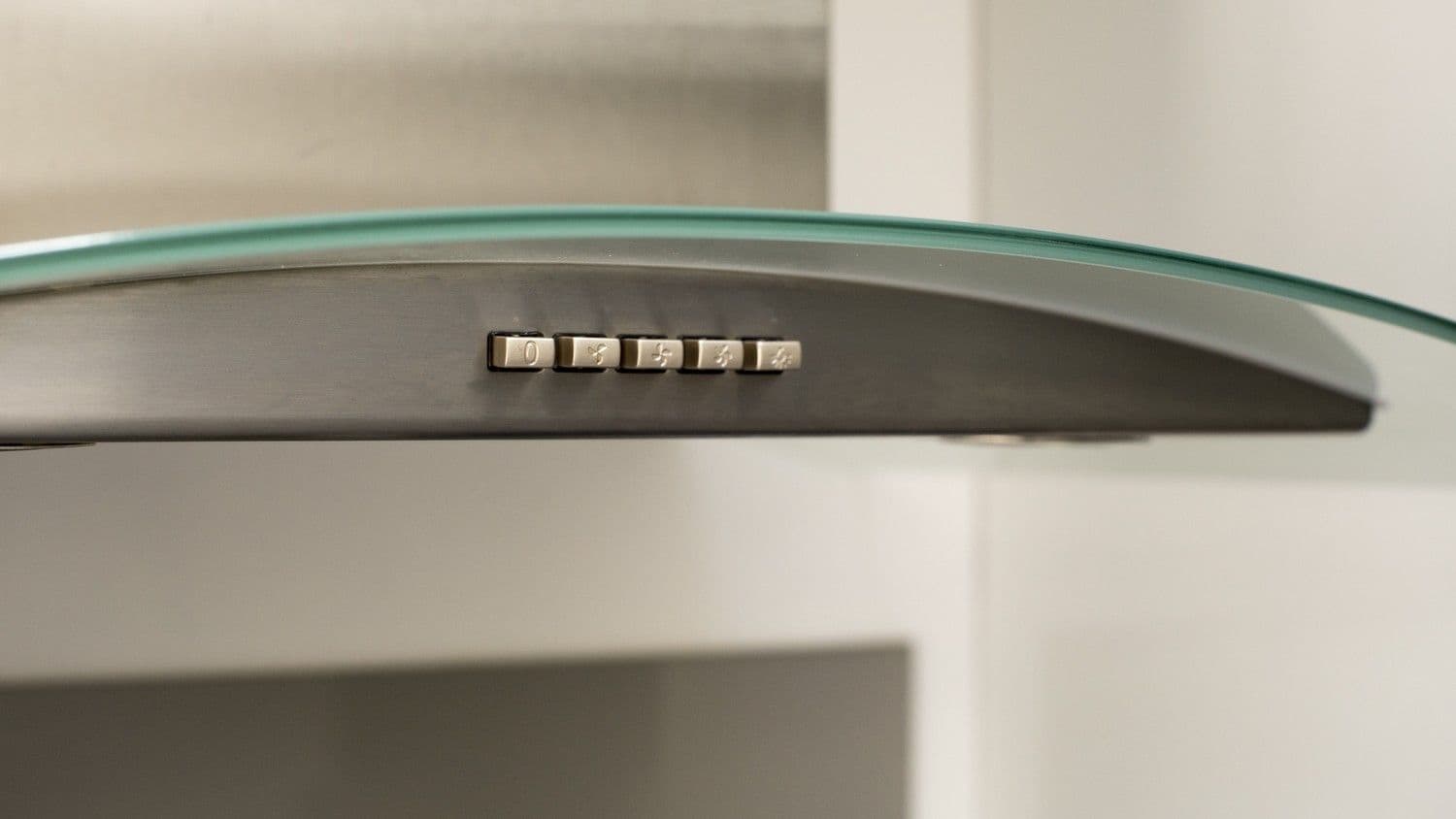 Close up of the controls on the large extractor fan.
