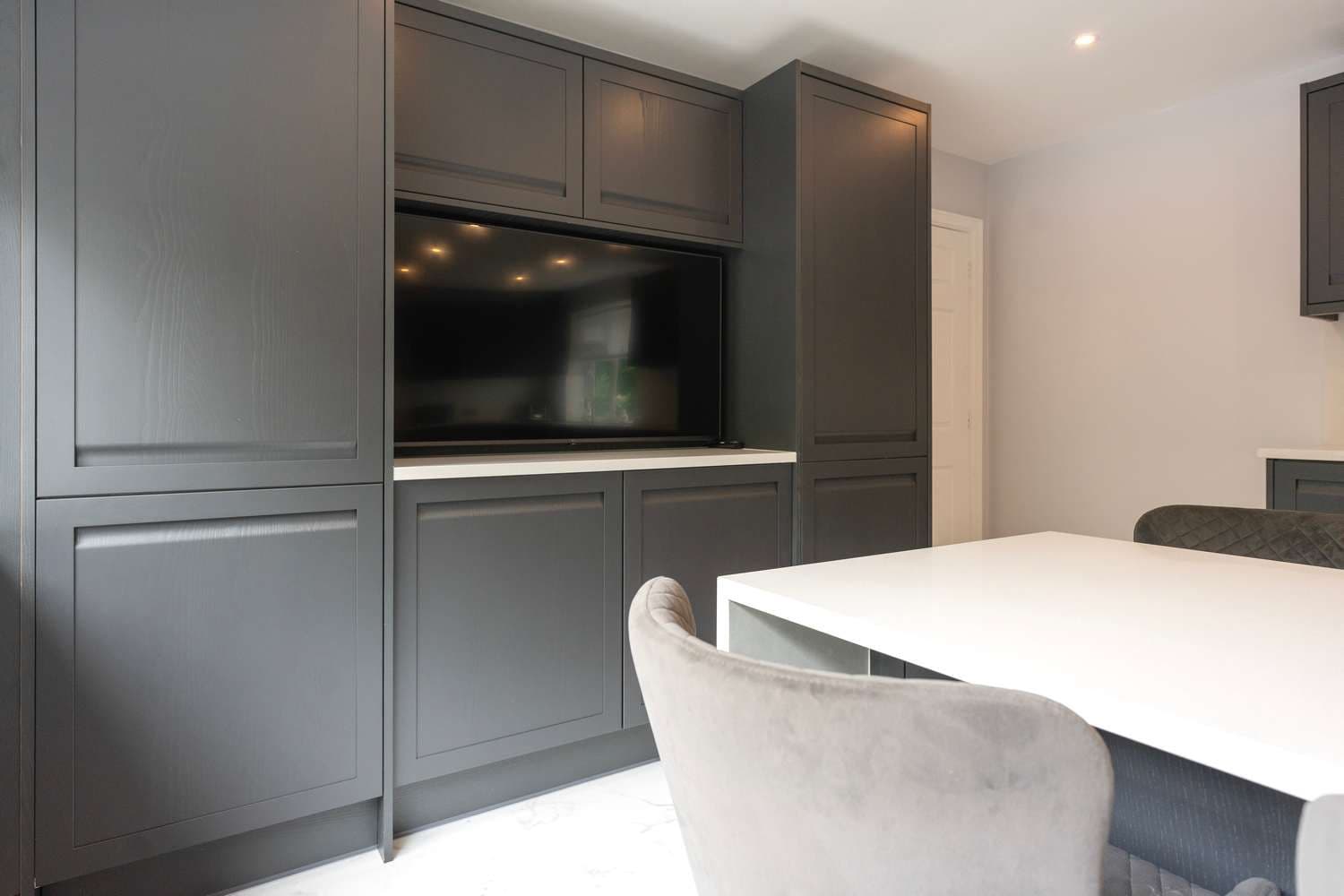 Media wall in recent kitchen installation liverpool