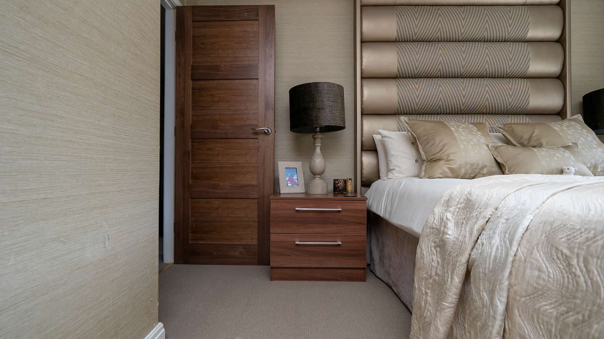 Alternative view of the bedside table supplied and fitted in Liverpool.