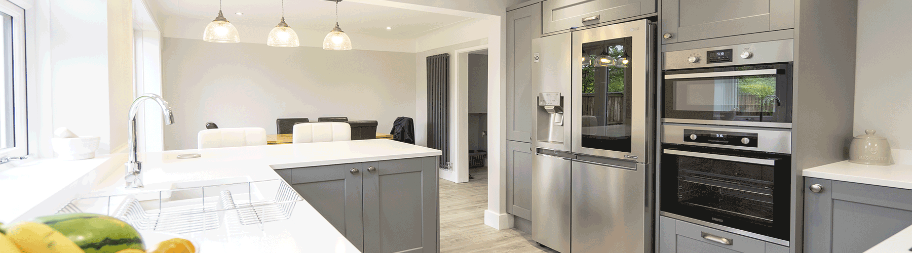Grey Shaker Kitchen, Liverpool - main view
